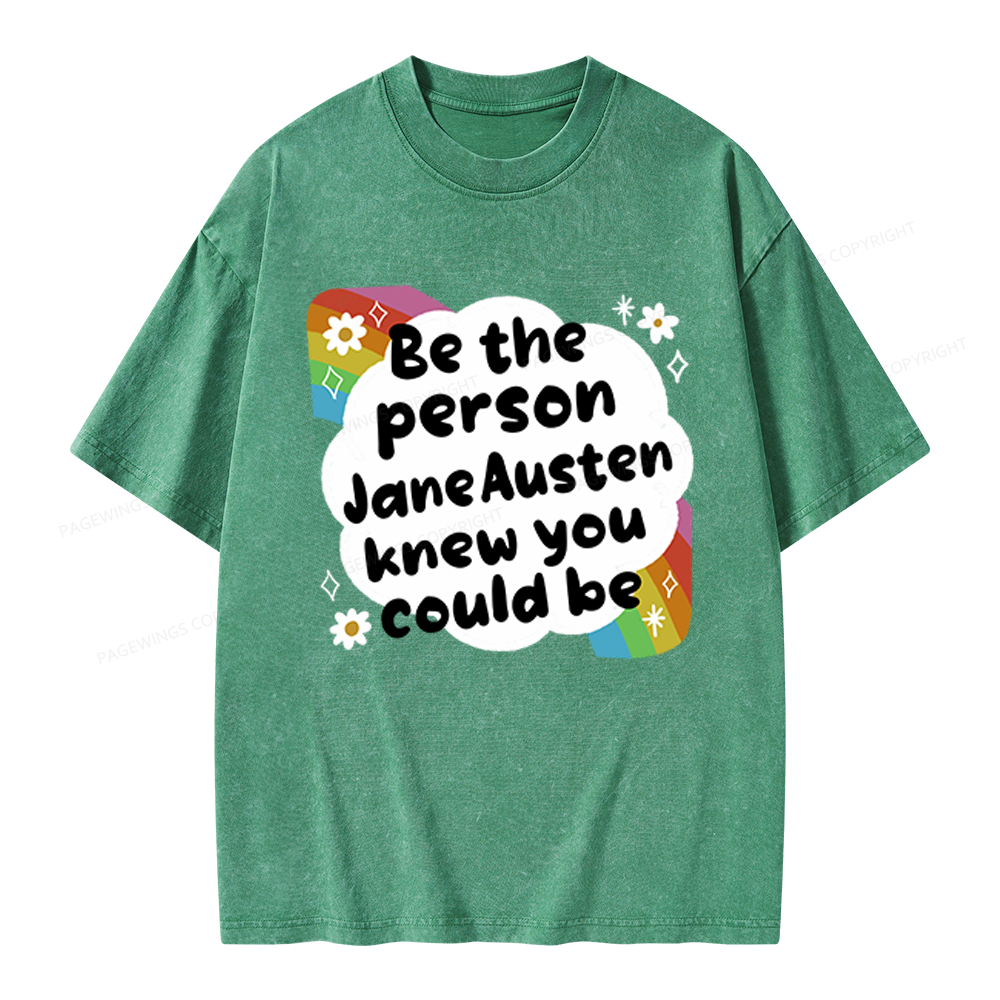 Pagewings Custom Author Name Unisex Washed T-shirt