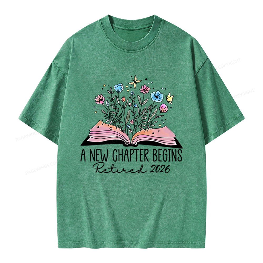 Pagewings A New Chapter Begins Unisex Washed T-shirt