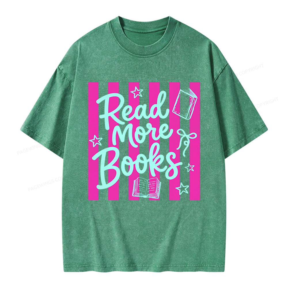 Pagewings Read More Book Unisex Washed T-shirt