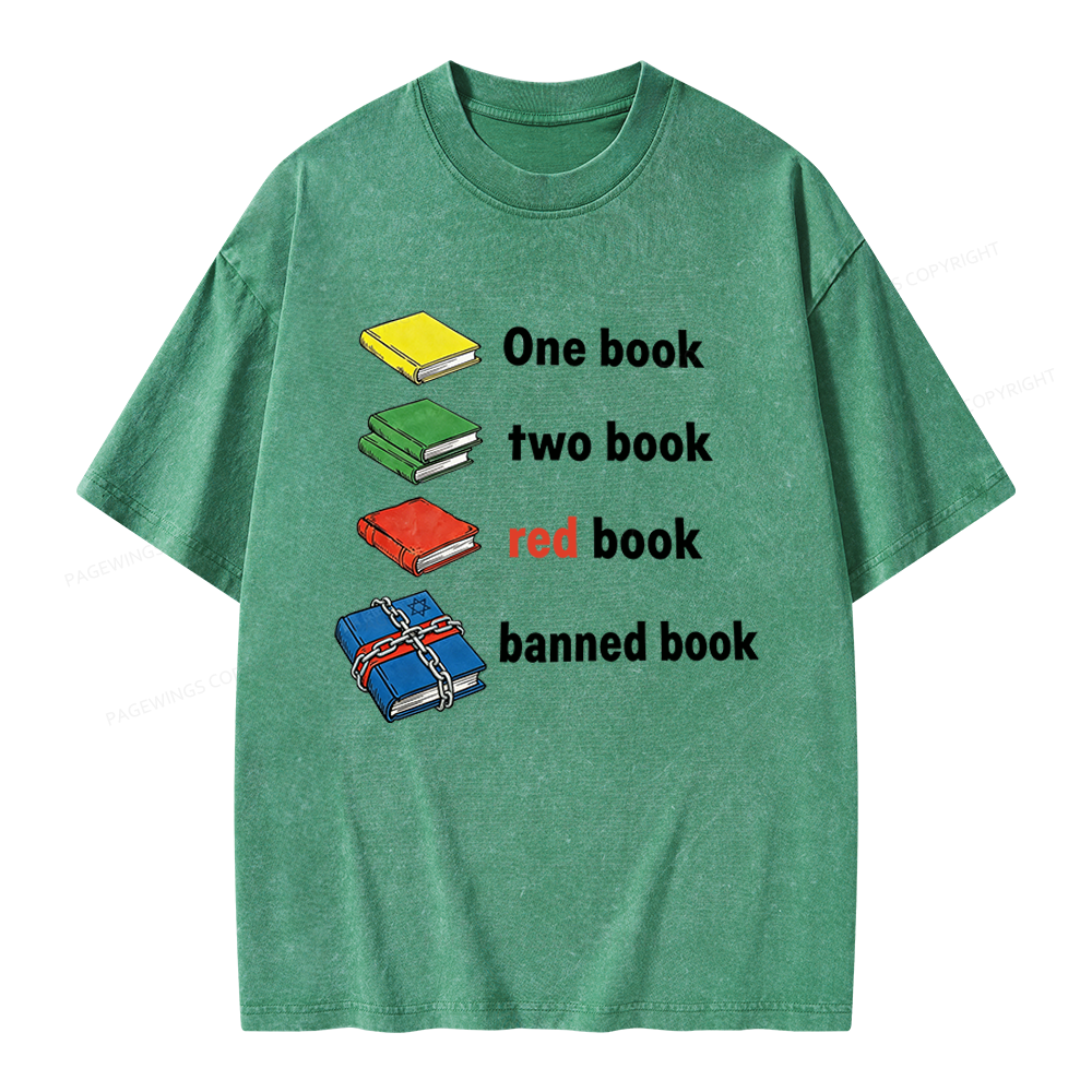 Pagewings Banned Book Unisex Washed T-shirt