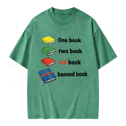 Pagewings Banned Book Unisex Washed T-shirt