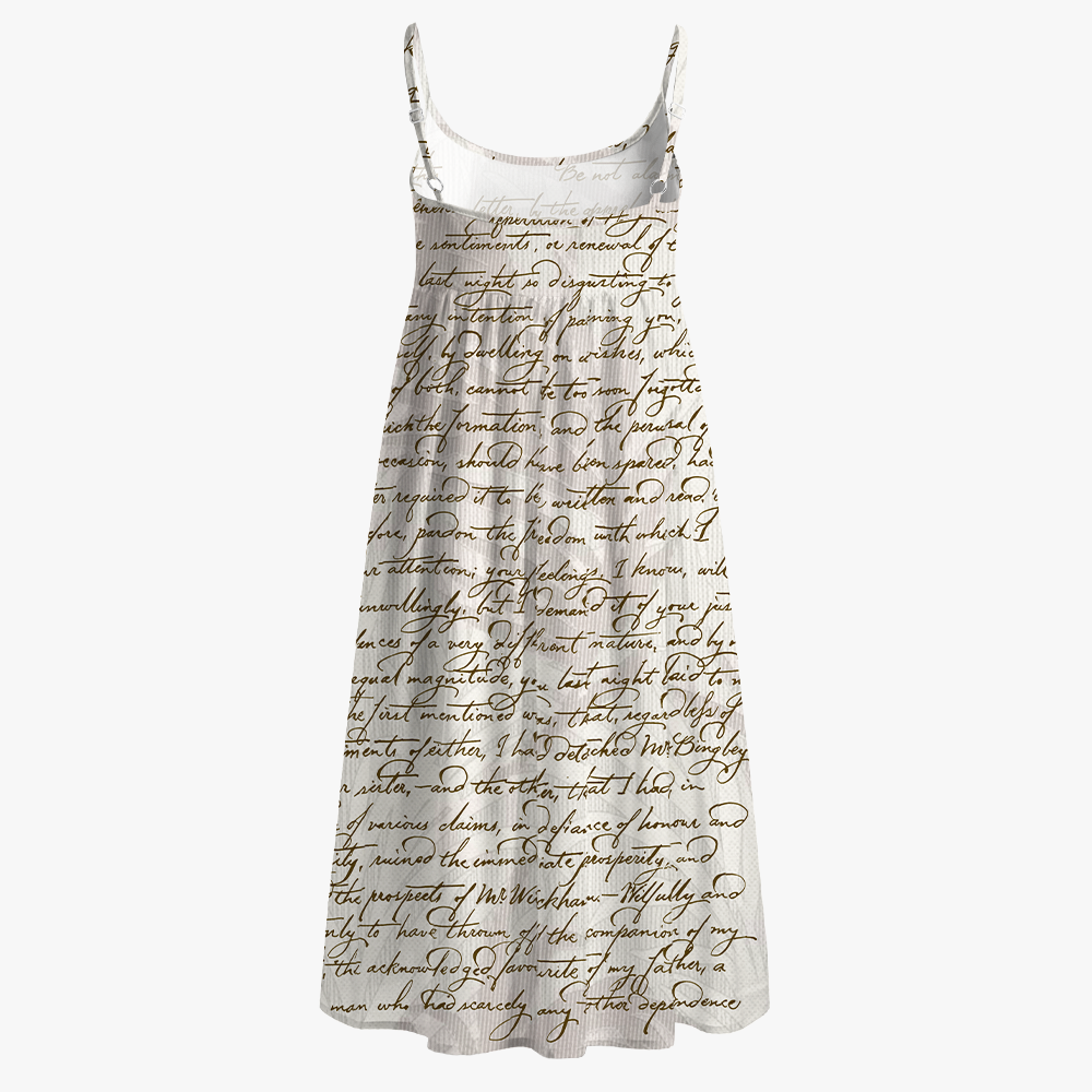 Pagewings Book Lover Printed Spaghetti Strap Midi Sundress