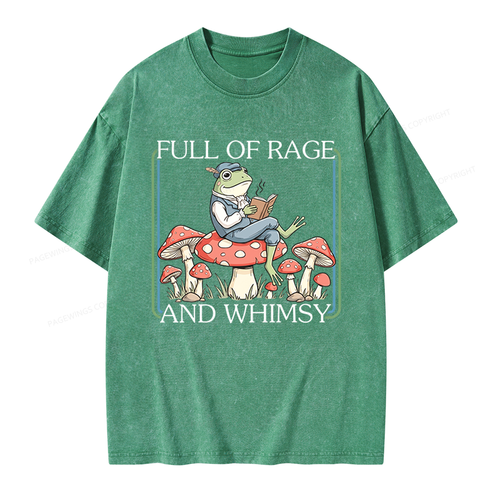 Pagewings Full Of Rage and Whimsy Unisex Washed T-shirt