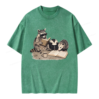 Pagewings Trash Book Club Unisex Washed T-shirt