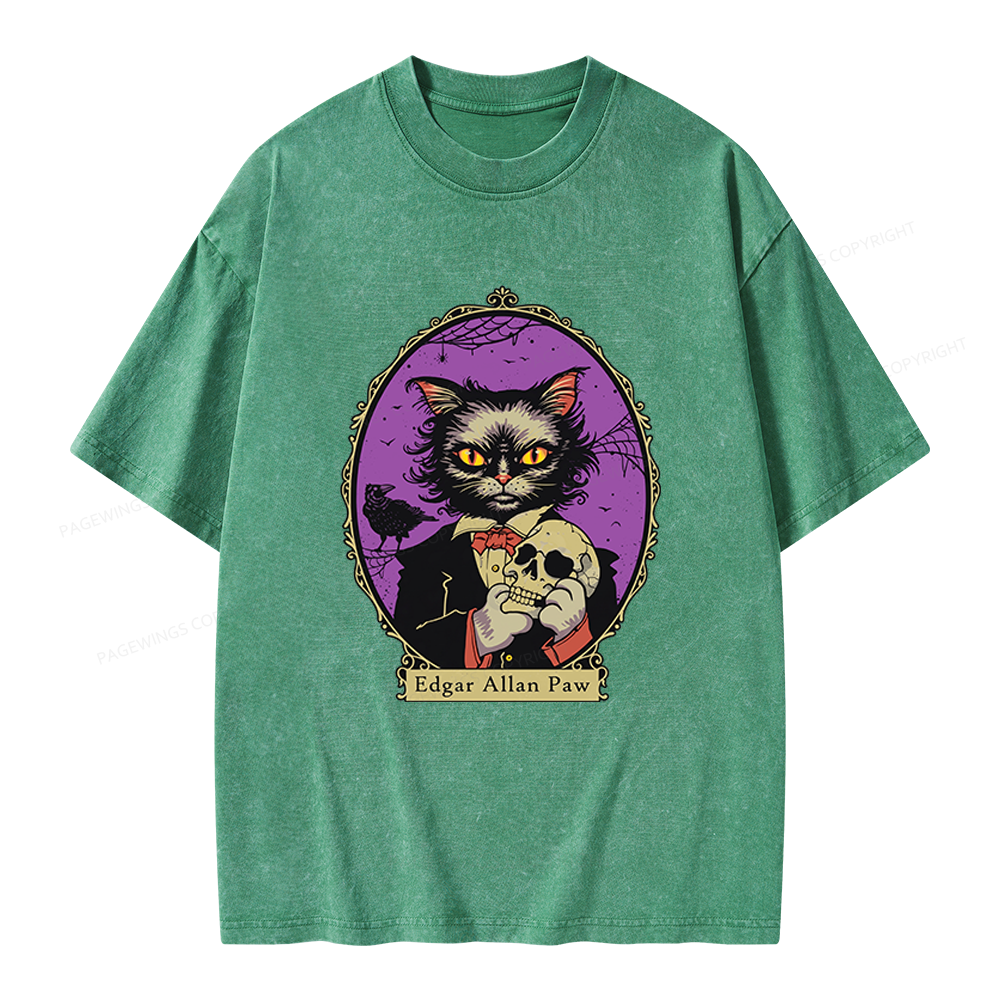 Pagewings Gothic Novel Lover Unisex Washed T-shirt