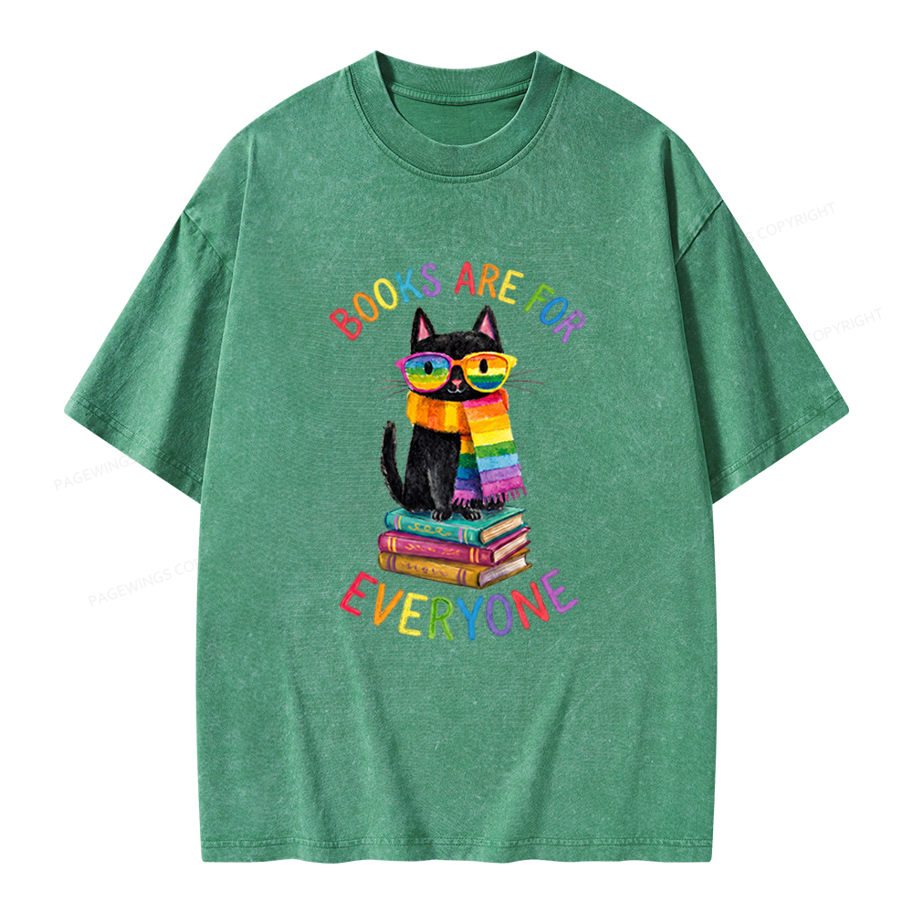 Pagewings Books Are For Everyone Unisex Washed T-shirt