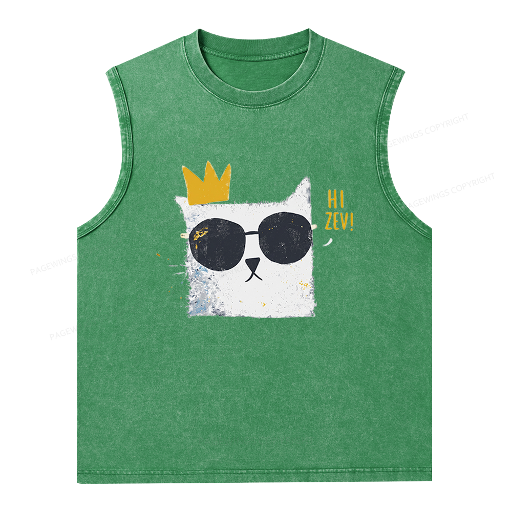 Pagewings Princess Donut Unisex Washed Tank Top