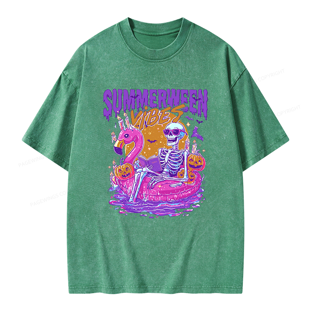 Pagewings Summerween Unisex Washed T-shirt
