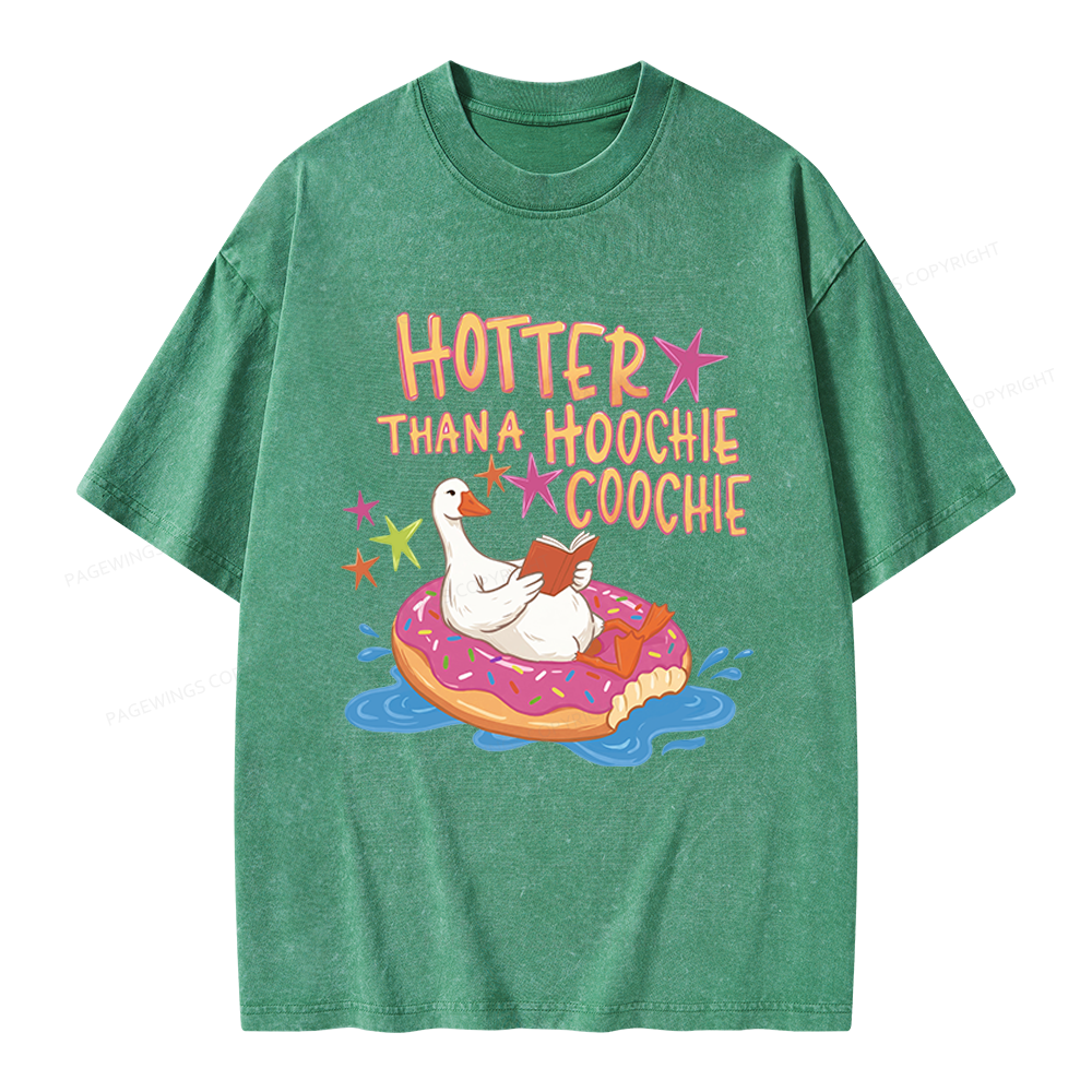 Pagewings Hotter Than a Hoochie Coochie Unisex Washed T-shirt