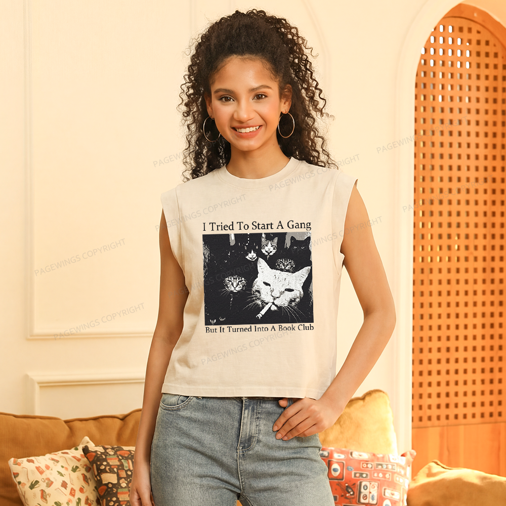 Pagewings Book Club Women's Washed Tank Top