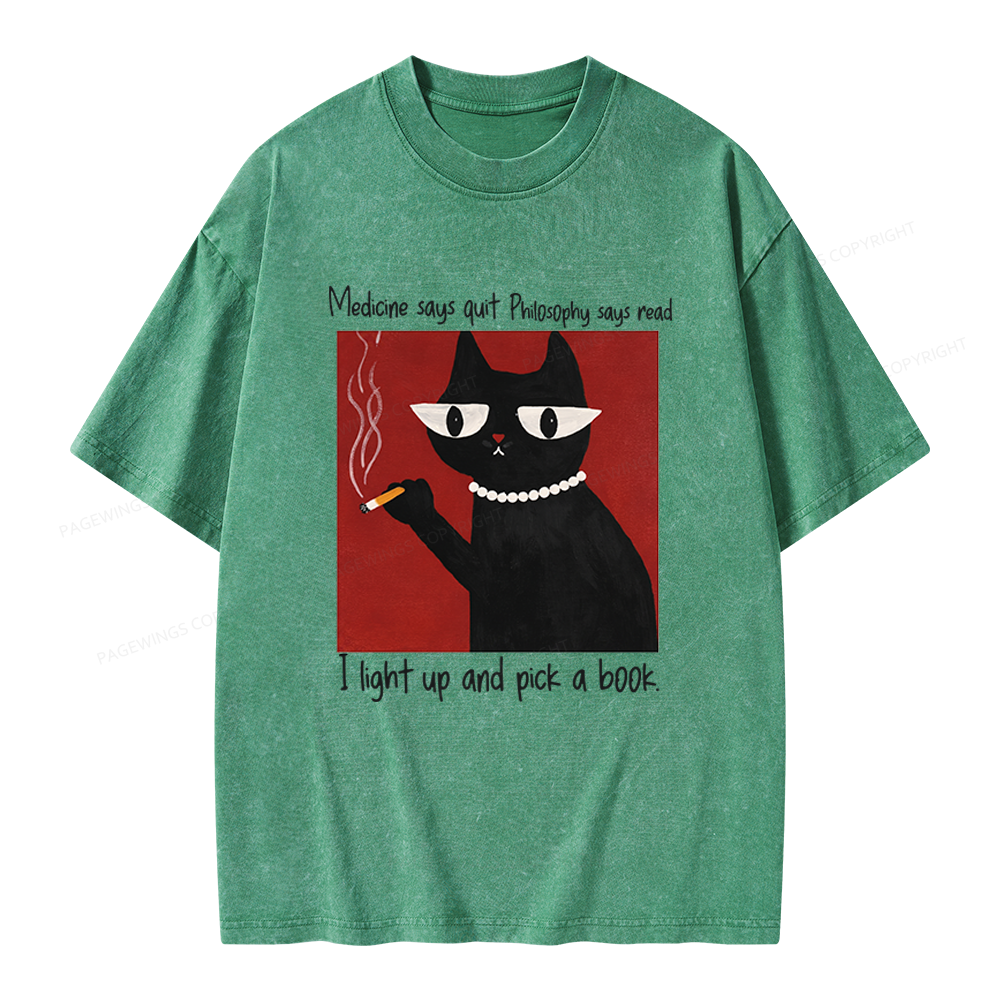 Pagewings Funny Book Unisex Washed T-shirt