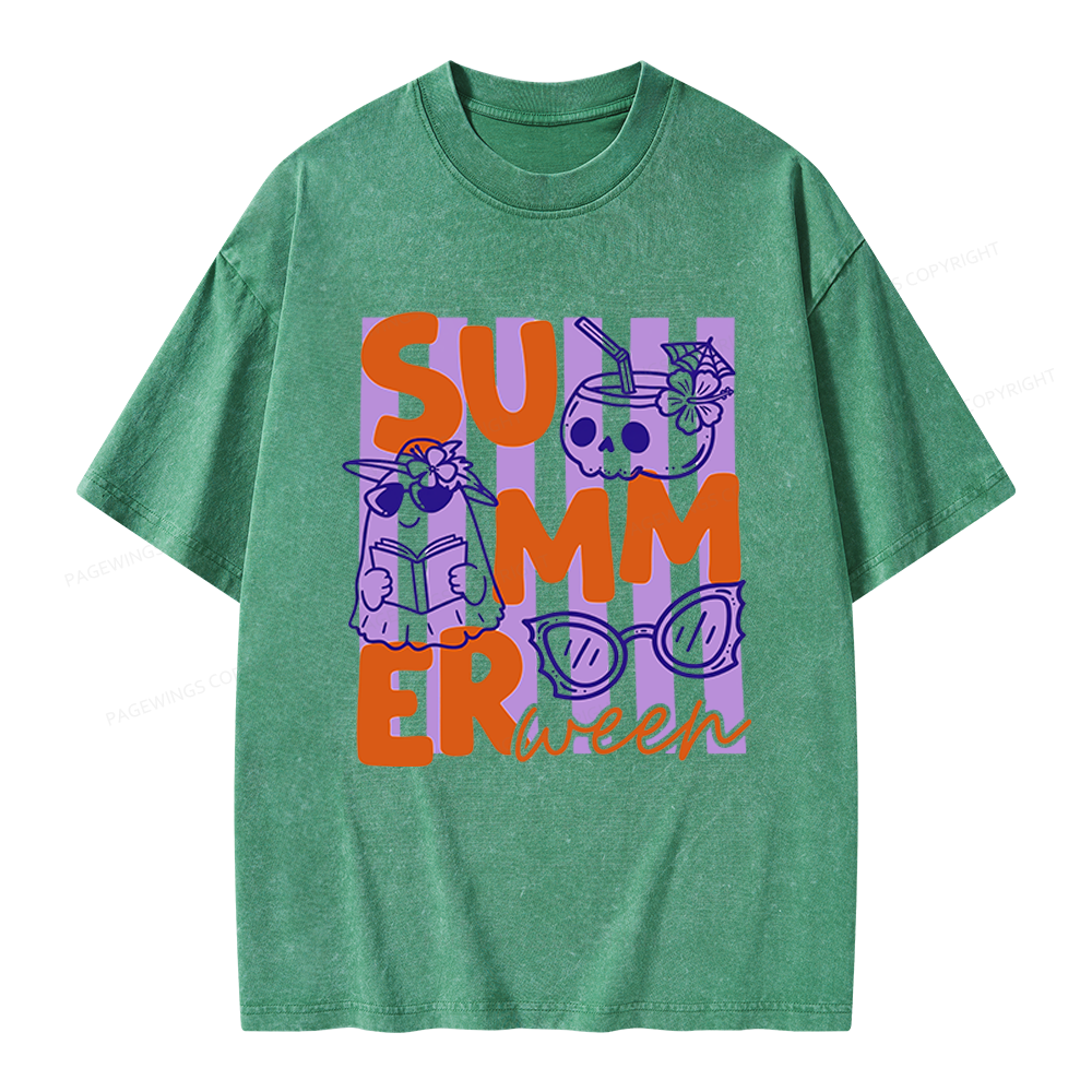 Pagewings Summerween Unisex Washed T-shirt