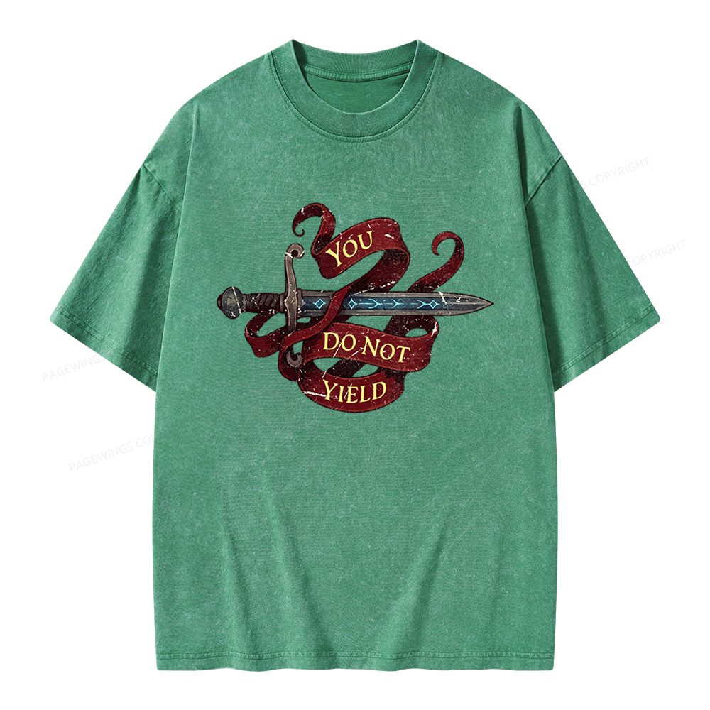 Pagewings You Do Not Yield Unisex Washed T-shirt