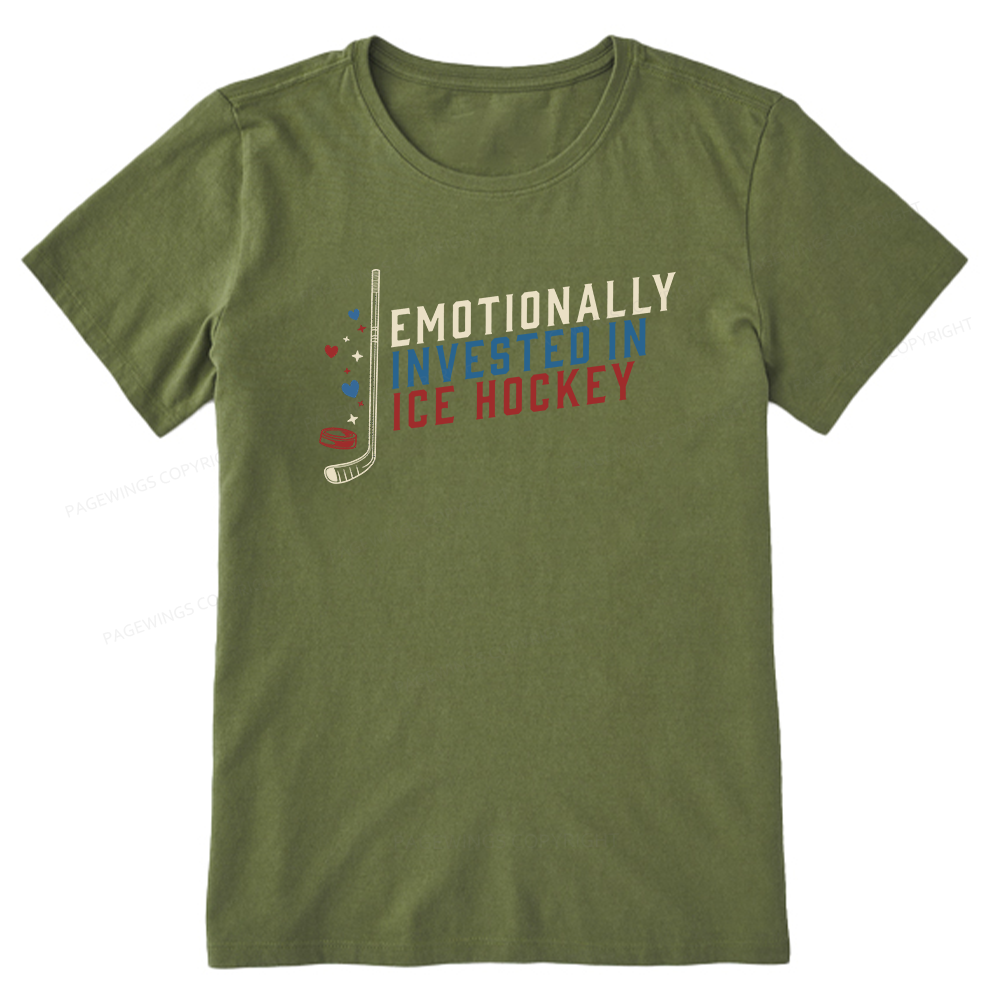 Pagewings Emotionally Invested in Ice Hockey Unisex Classic T-shirt