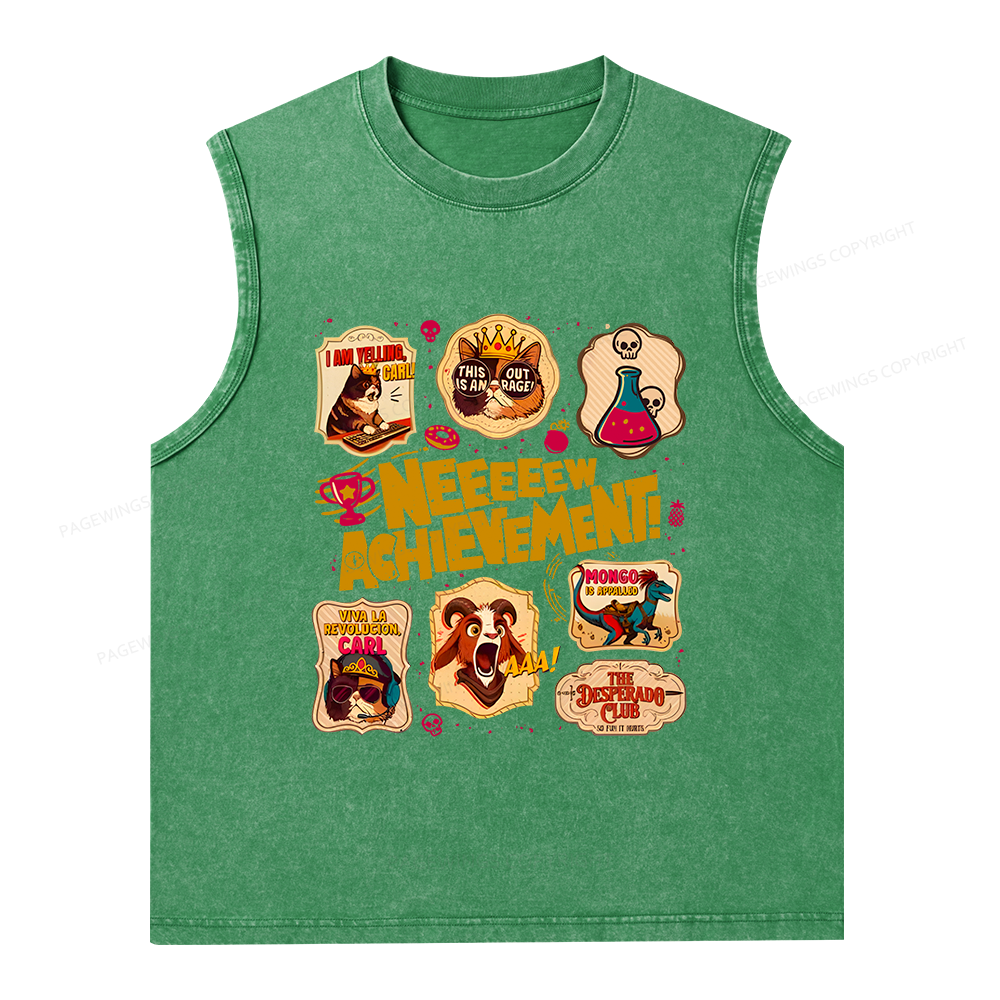 Pagewings New Achievement Unisex Washed Tank Top