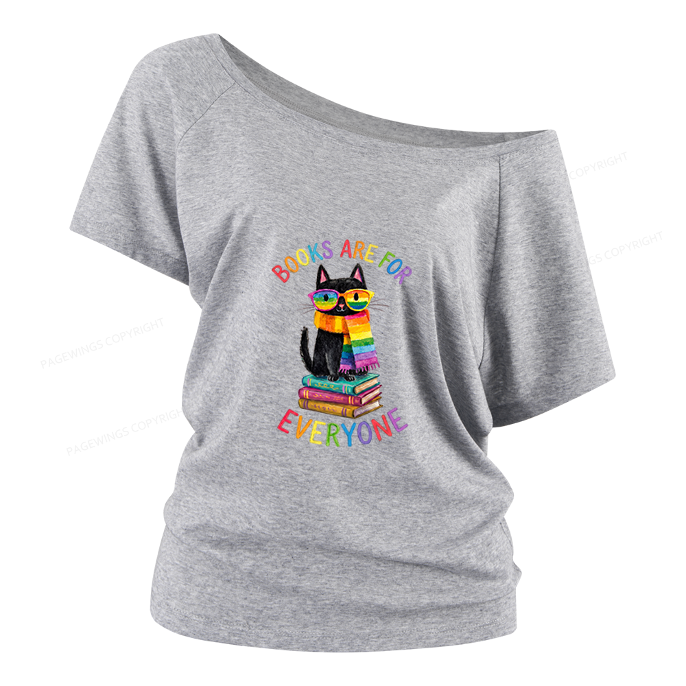 Pagewings Books Are For Everyone Women Off Shoulder T-shirts