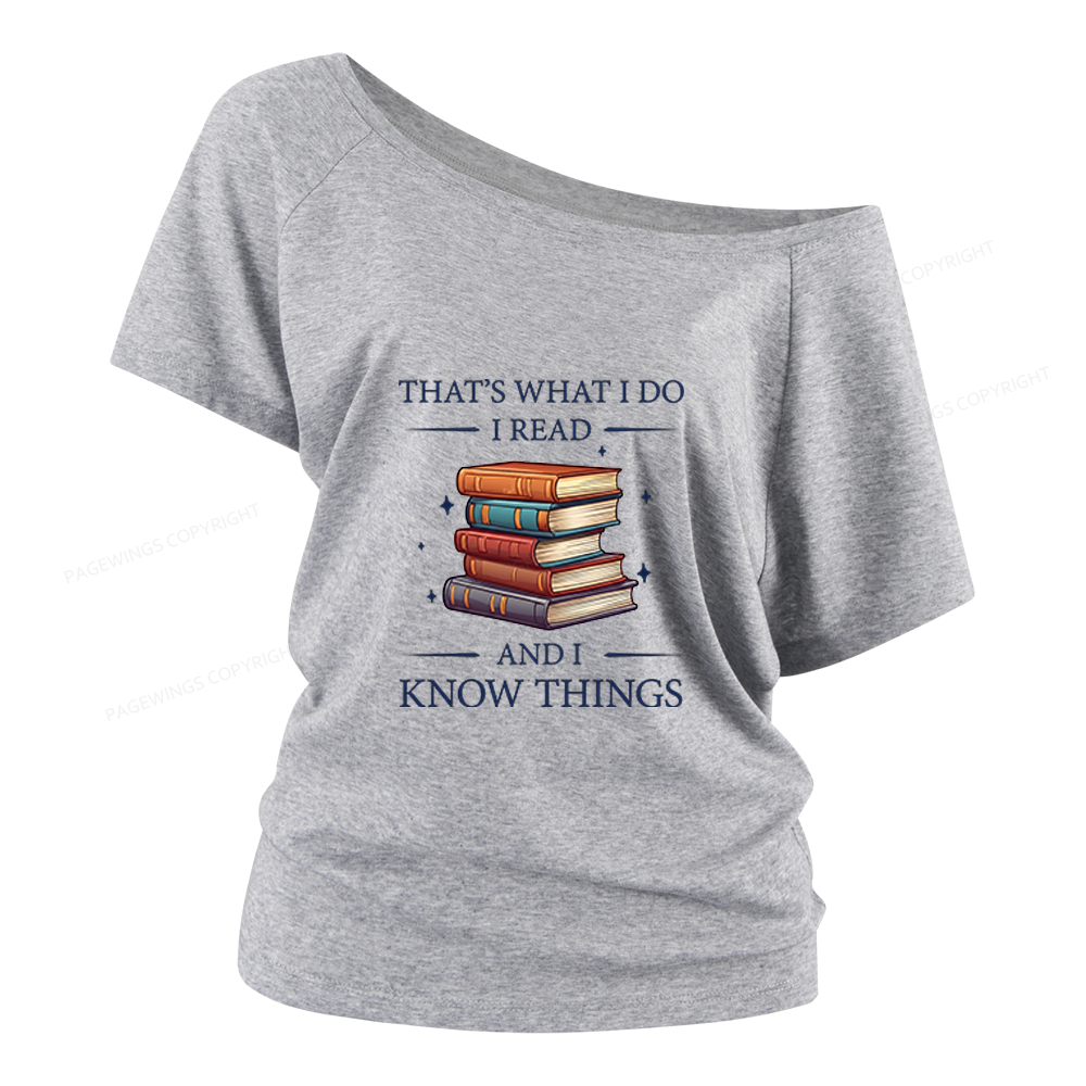 Pagewings Book Nerd Women Off Shoulder T-shirts