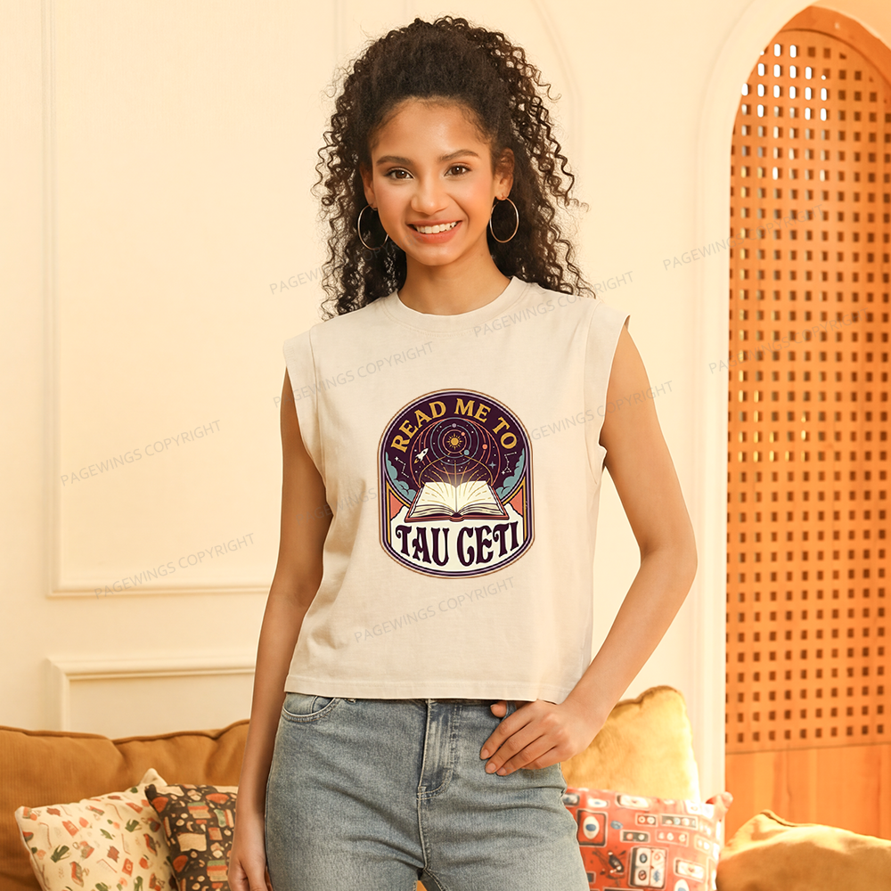 Pagewings Sci-Fi Novel Lover Women's Washed Tank Top