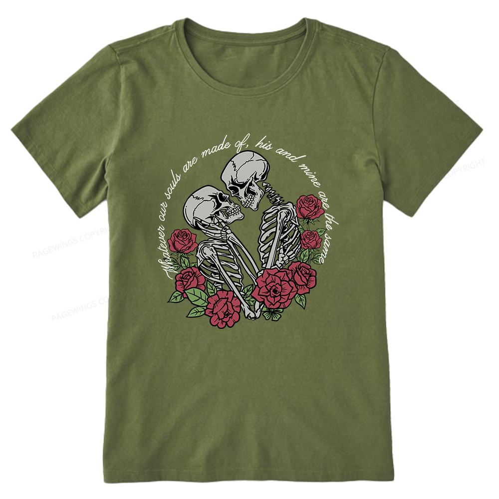 Pagewings Gothic Romance Skeleton Lovers Unisex Classic T-shirt