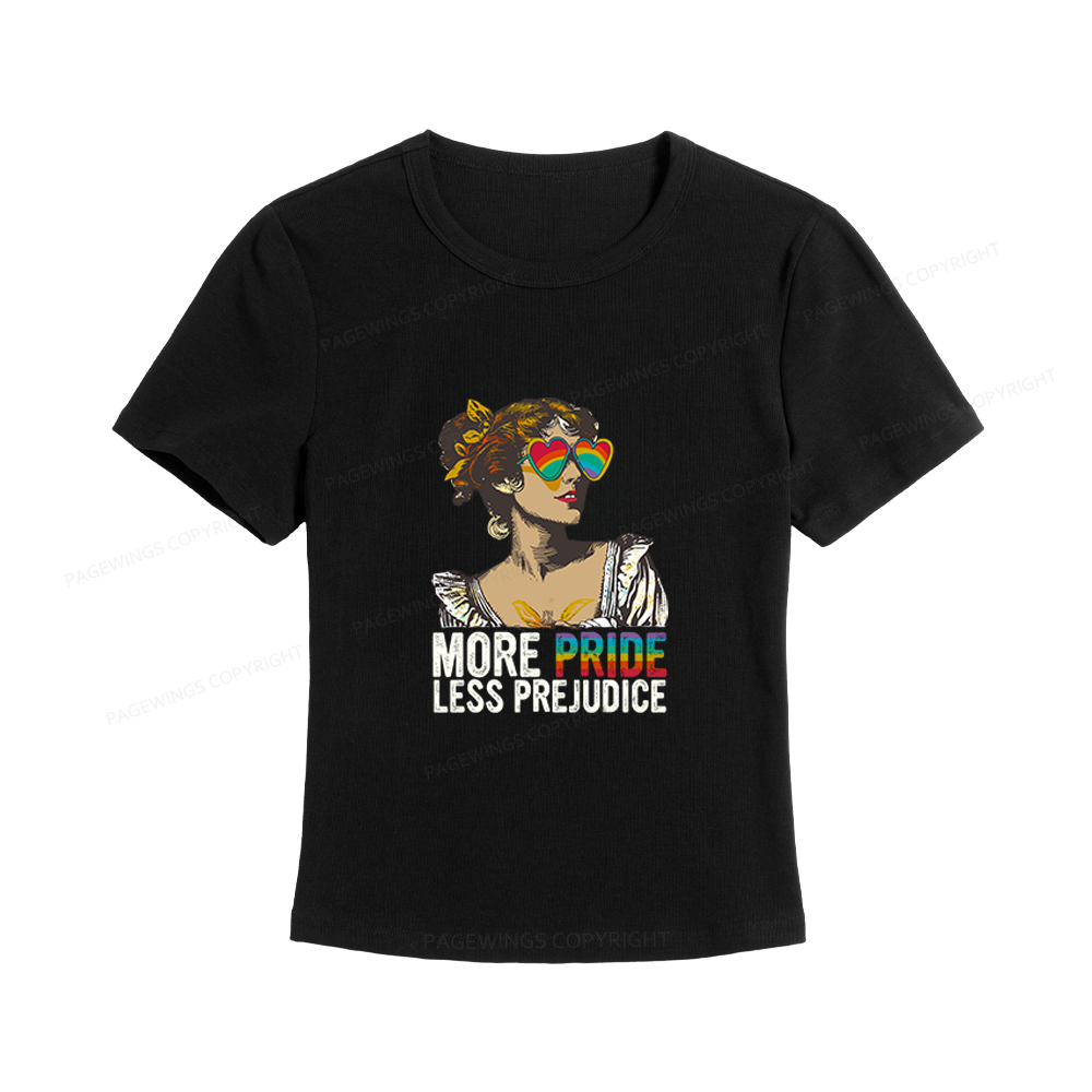 Pagewings More Pride Less Prejudice Women's Baby Tee