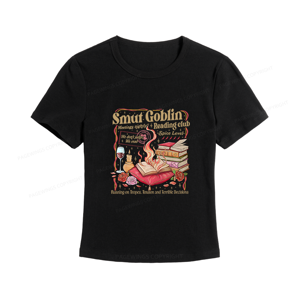 Pagewings Smut Goblin Dark Romance Bookish Women's Baby Tee