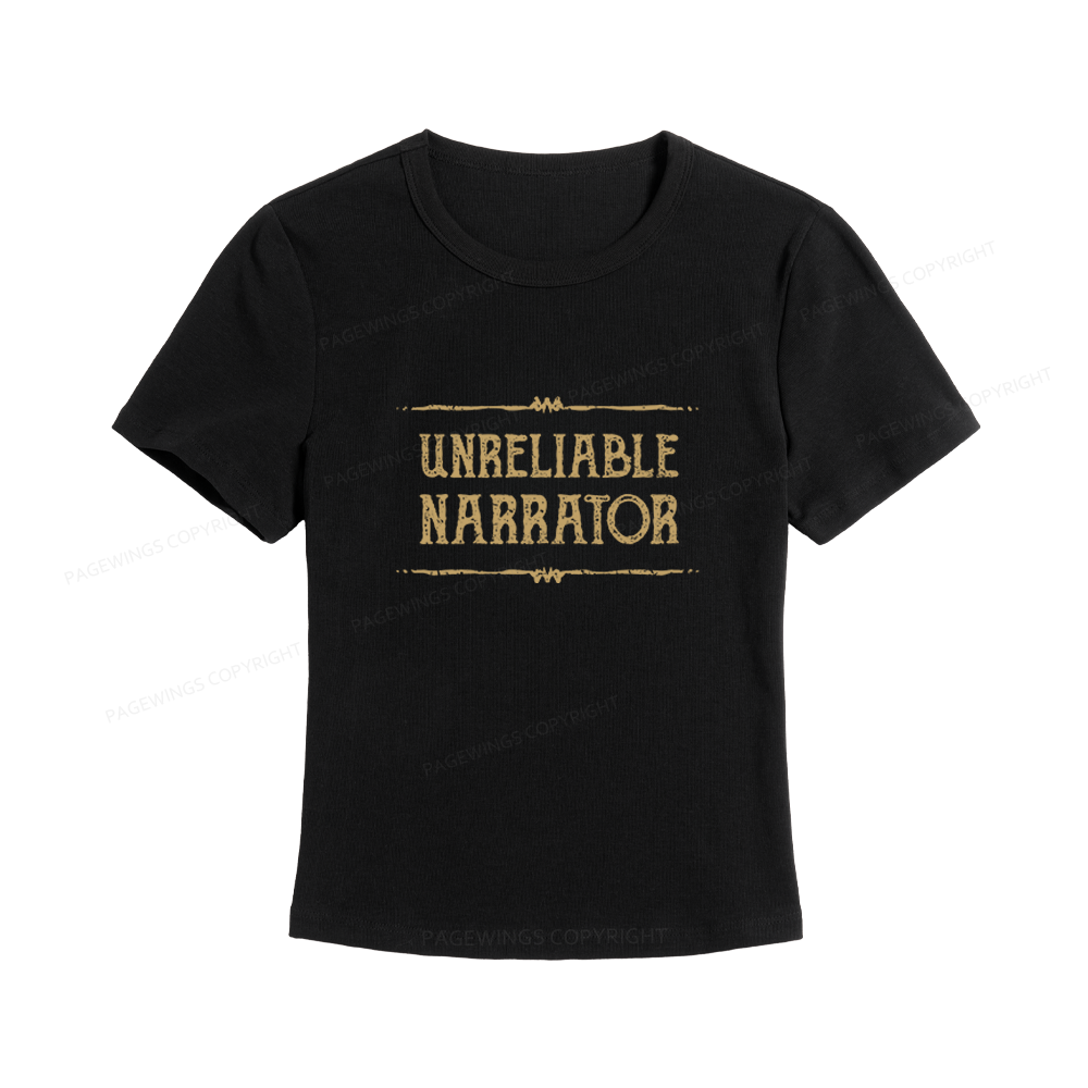 Pagewings Unreliable Narrator Women's Baby Tee