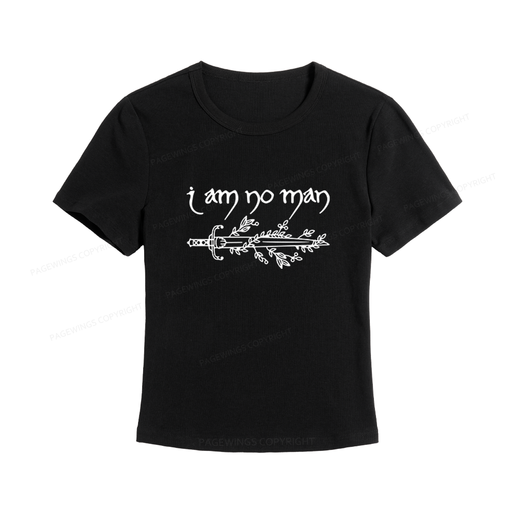 Pagewings I Am No Man Women's Baby Tee