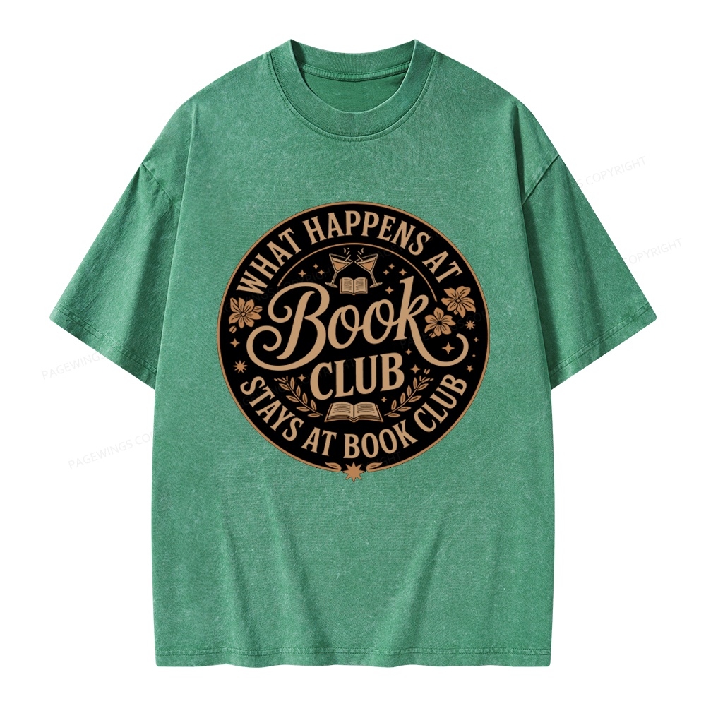Pagewings Book Club Unisex Washed T-shirt