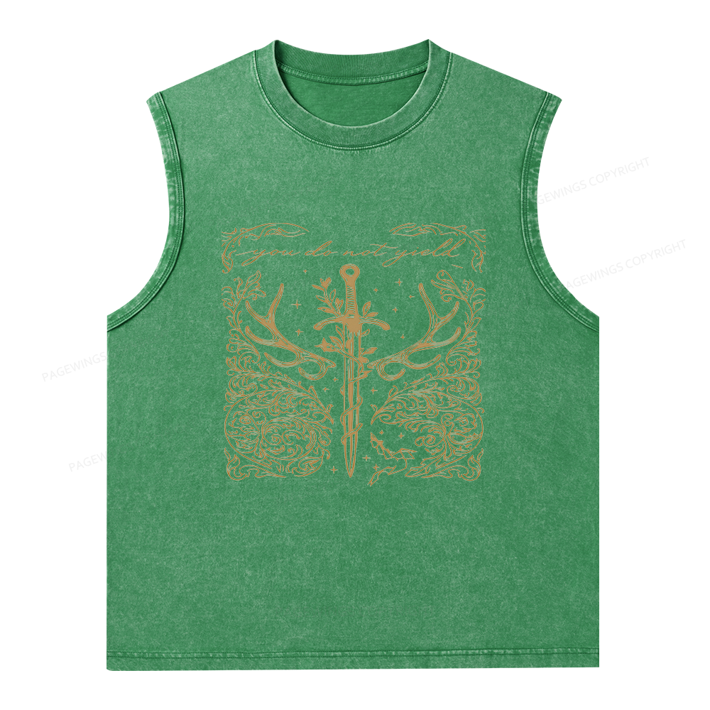 Pagewings You Do Not Yield Unisex Washed Tank Top
