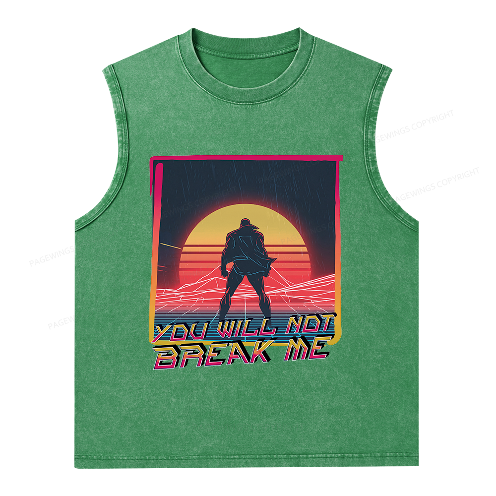 Pagewings You Will Not Break Me Unisex Washed Tank Top
