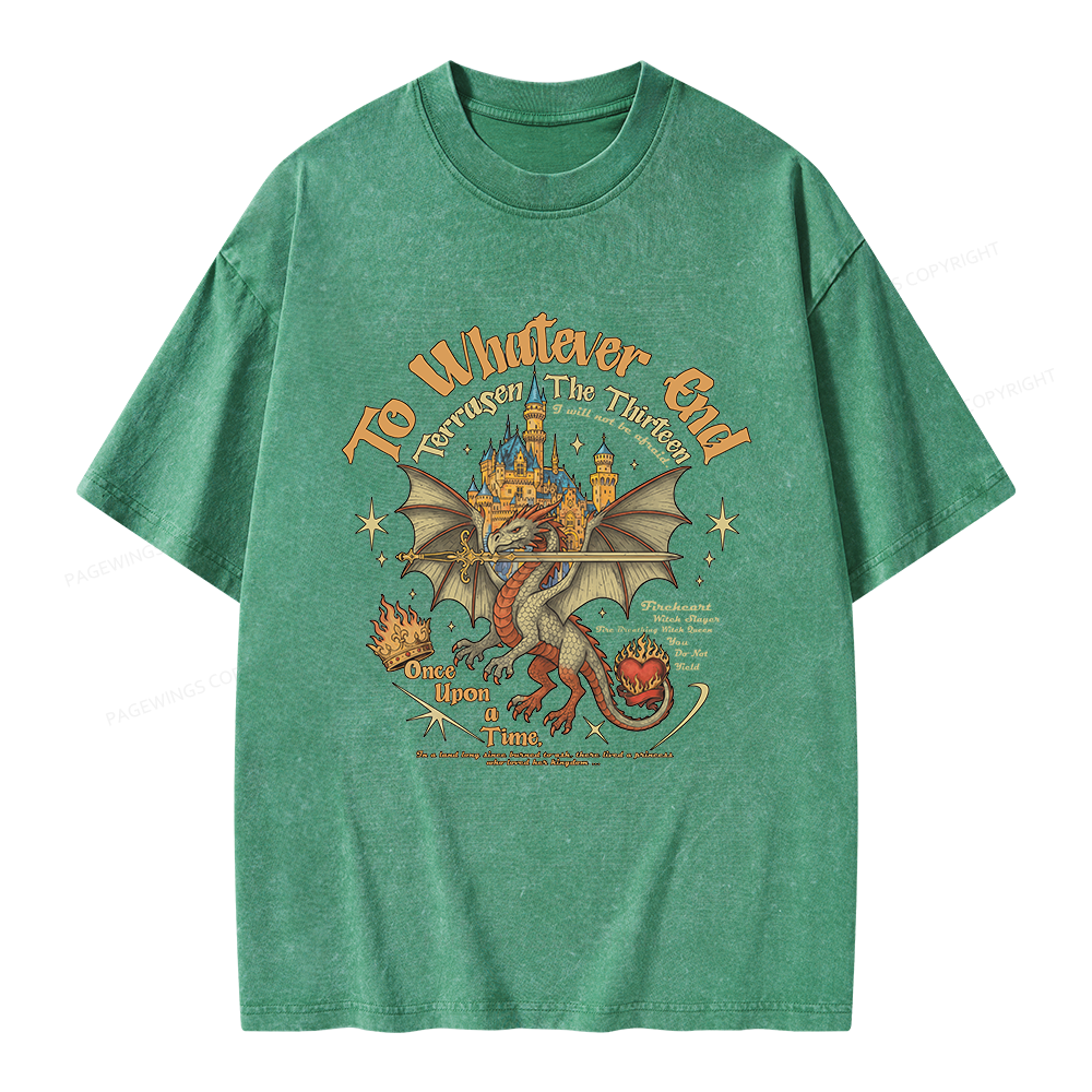 Pagewings To Whatever End Unisex Washed T-shirt