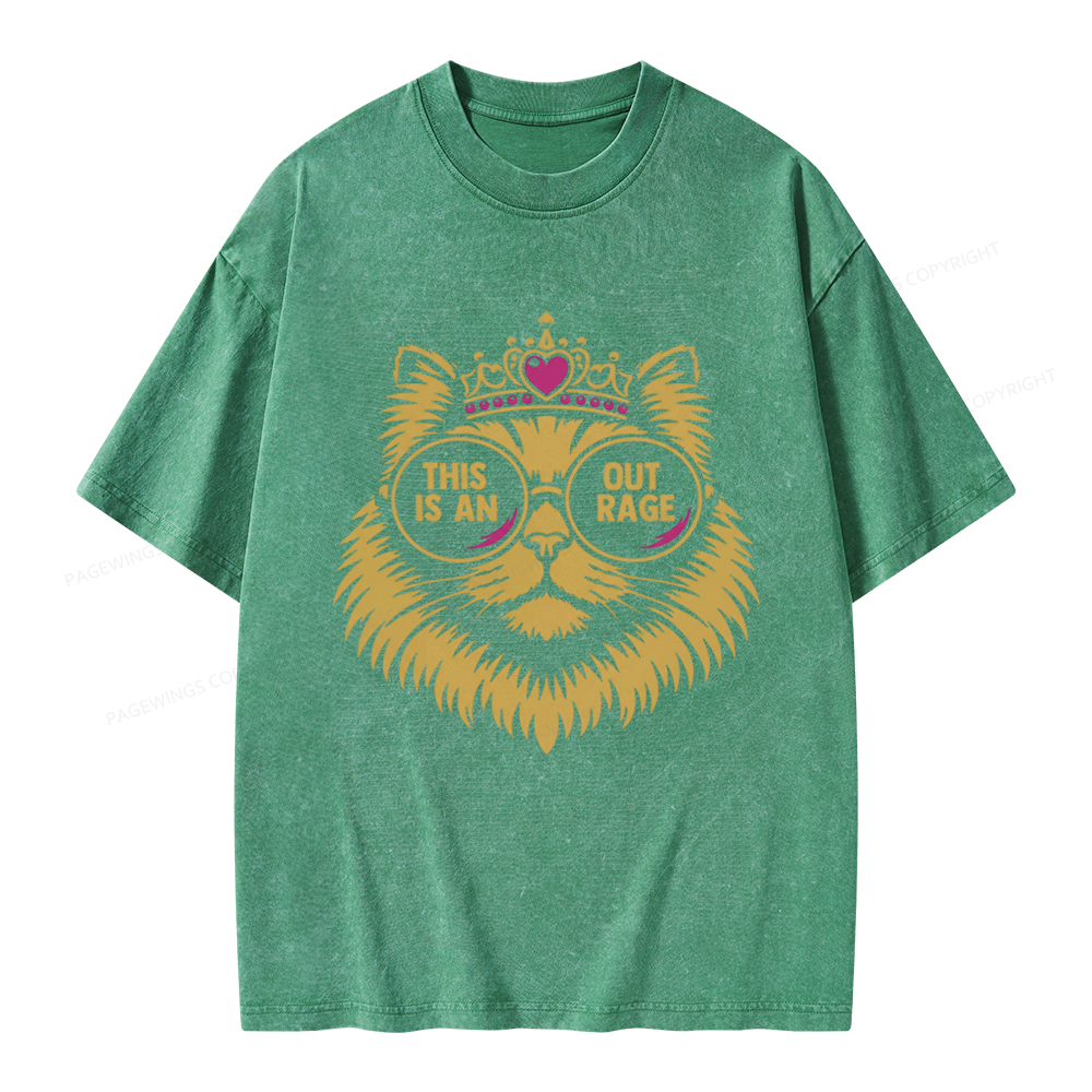 Pagewings This Is An Outrage Unisex Washed T-shirt