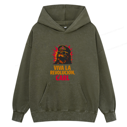 Pagewings Viva La Revolucion Unisex Washed Hoodie