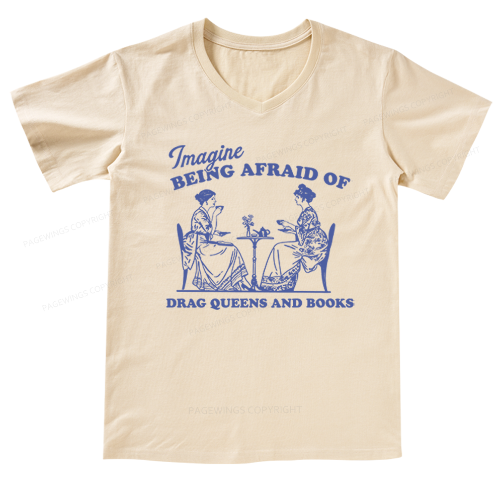 Pagewings Drag Queens V-neck T-shirt