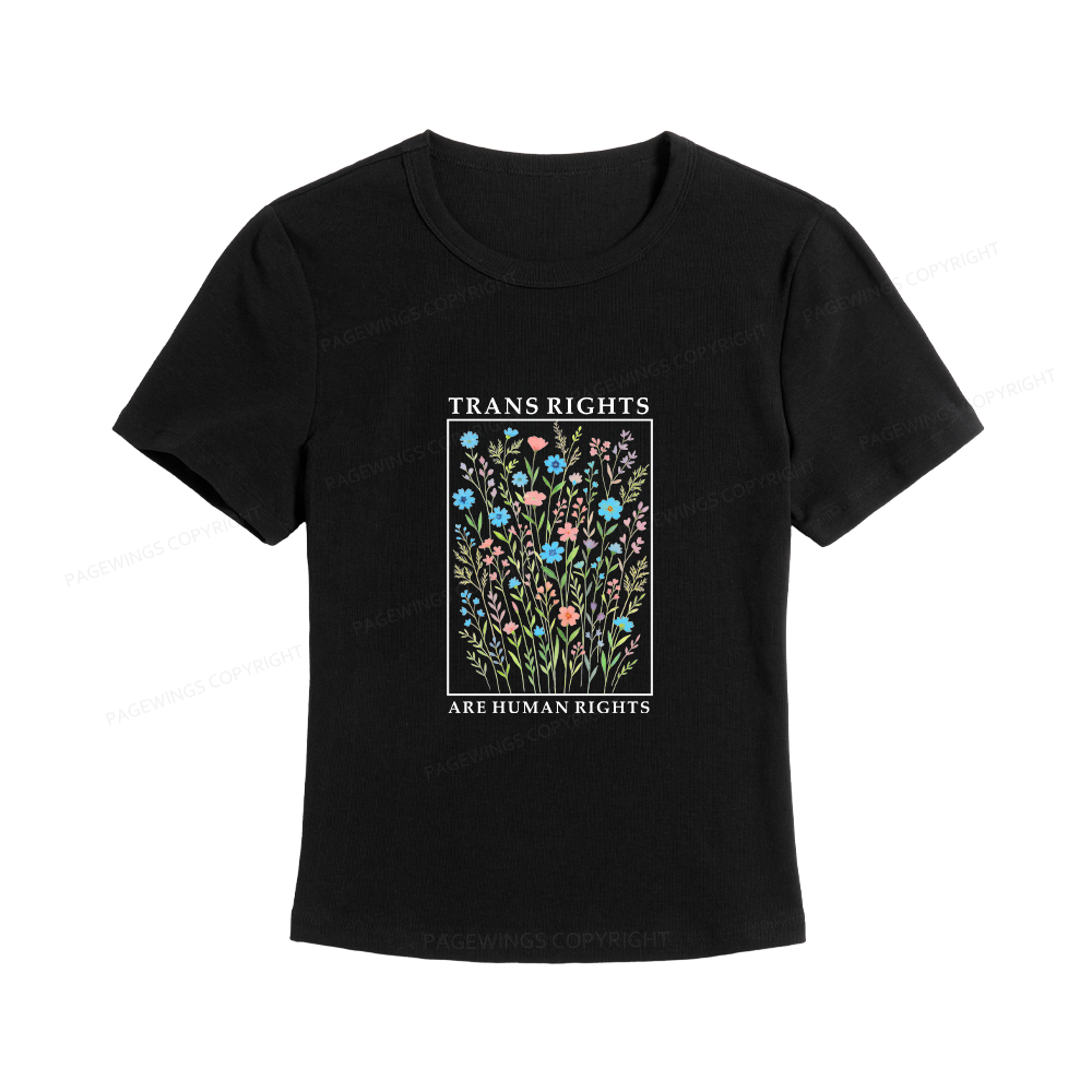 Pagewings Trans Rights Are Human Rights Women's Baby Tee