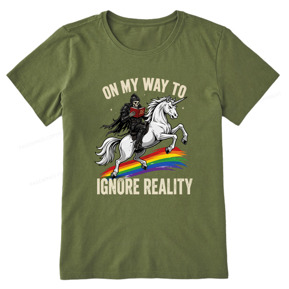 Pagewings On My Way To Ignore Reality Unisex Classic T-shirt