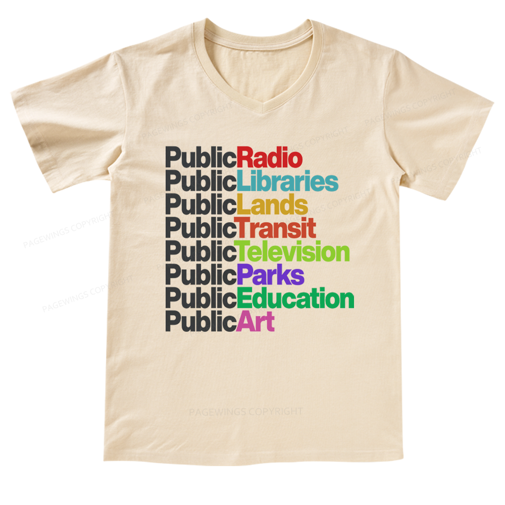 Pagewings Public Libraries V-neck T-shirt