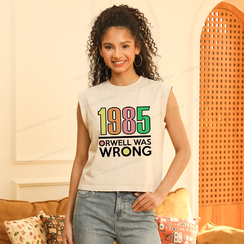 Pagewings Orwell Was Wrong Women's Washed Tank Top