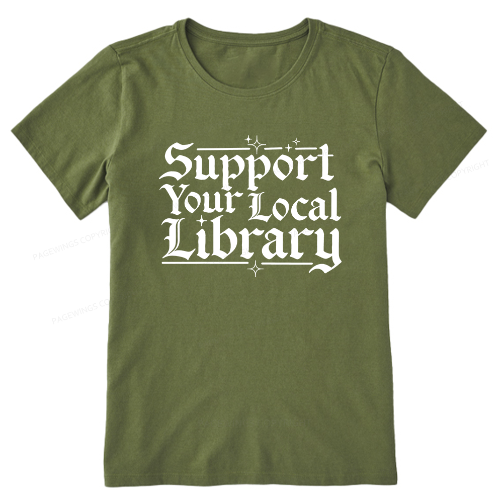 Pagewings Support Your Local Library Unisex Classic T-shirt