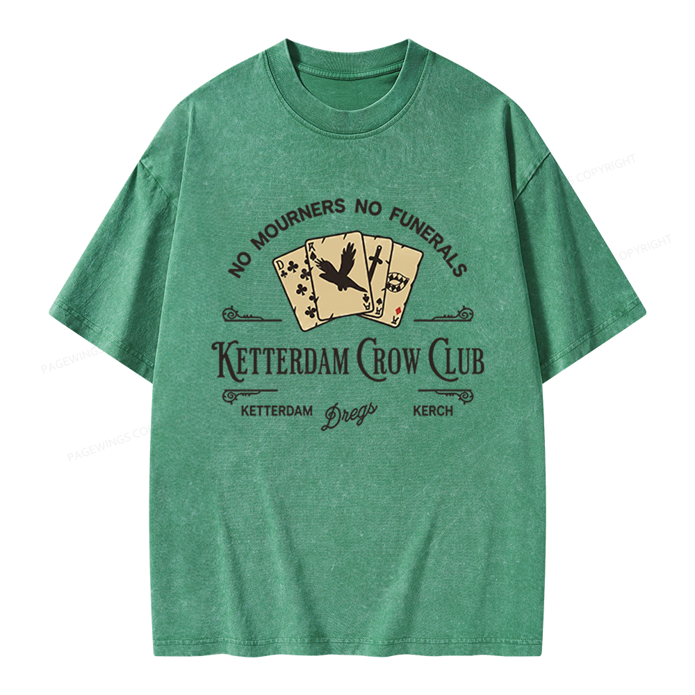 Pagewings Ketterdam Crow Club Unisex Washed T-shirt