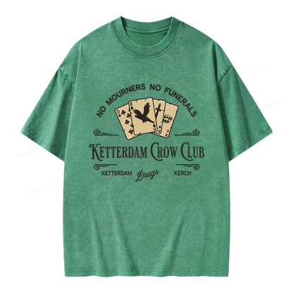 Pagewings Ketterdam Crow Club Unisex Washed T-shirt