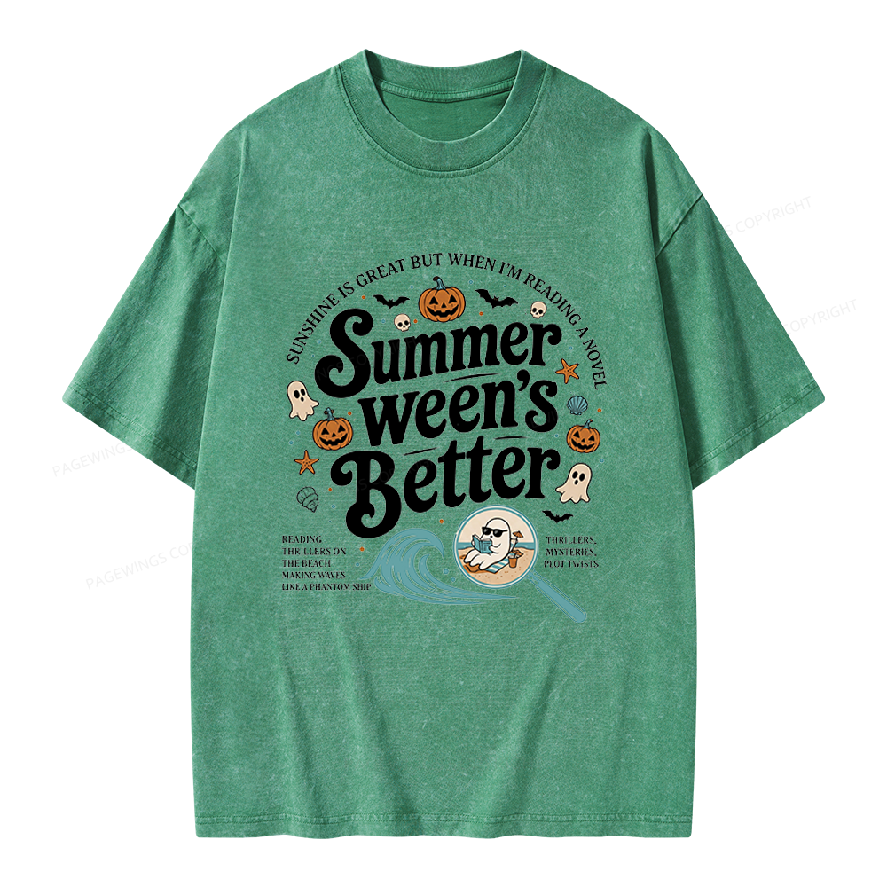 Pagewings Summer Ween's Better Unisex Washed T-shirt