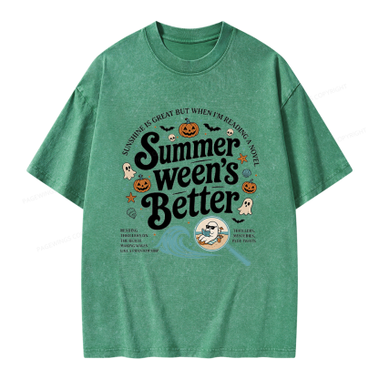 Pagewings Summer Ween's Better Unisex Washed T-shirt