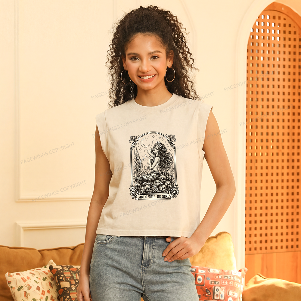 Pagewings Girls Will Be Girls Women's Washed Tank Top