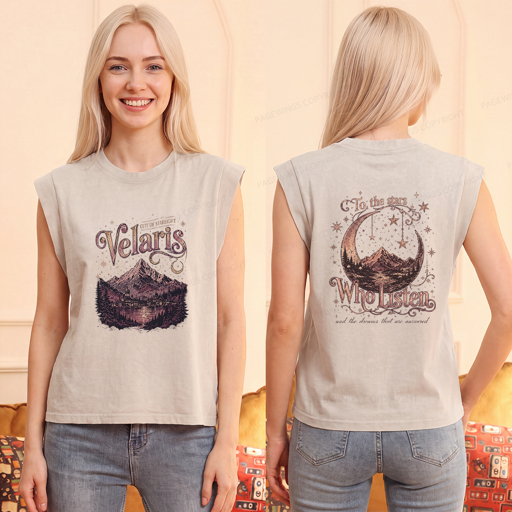 Pagewings Fantasy Bookish Women's Washed Tank Top