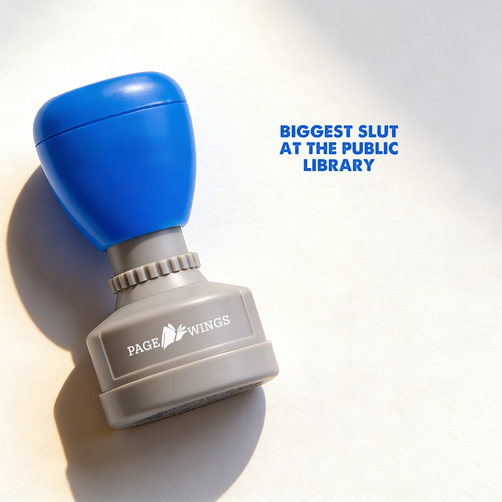 Pagewings Biggest Slut At The Public Library Stamp