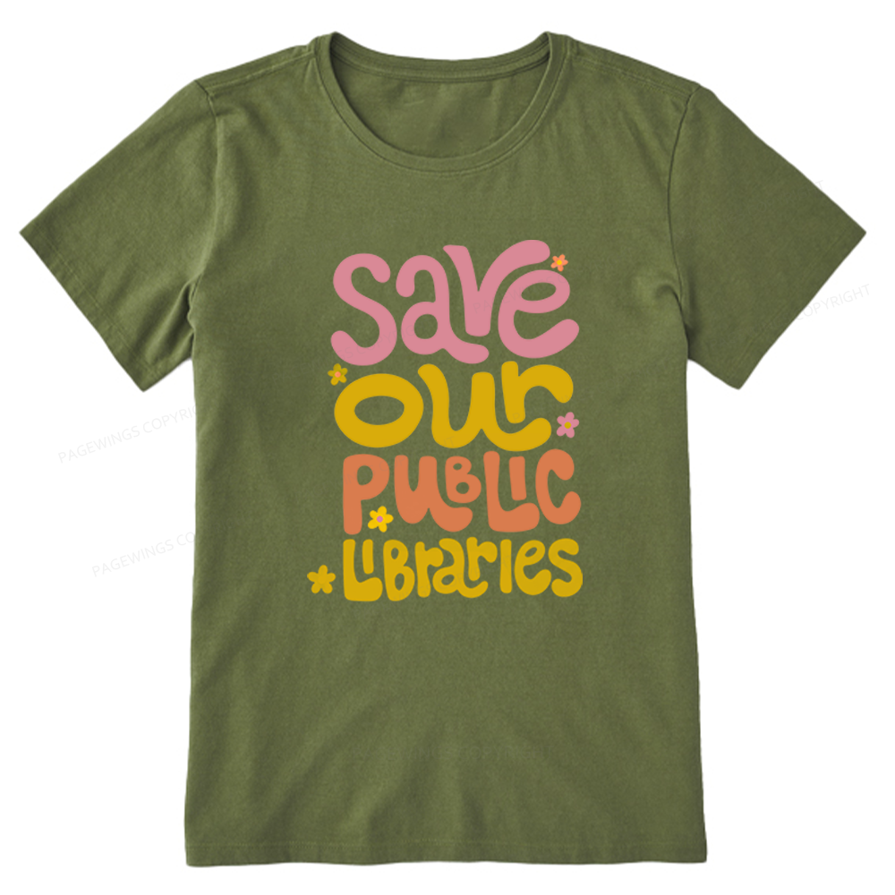 Pagewings Save Our Public Libraries Unisex Classic T-shirt