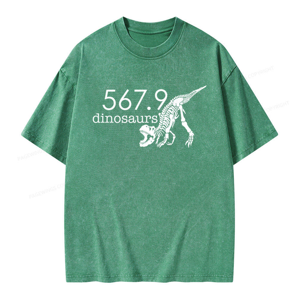 Pagewings 567.9 Dinosaur Unisex Washed T-shirt