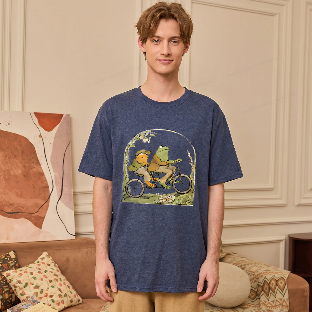 Pagewings Soft The Growing Frog Book Vintage Unisex Heather T-Shirt