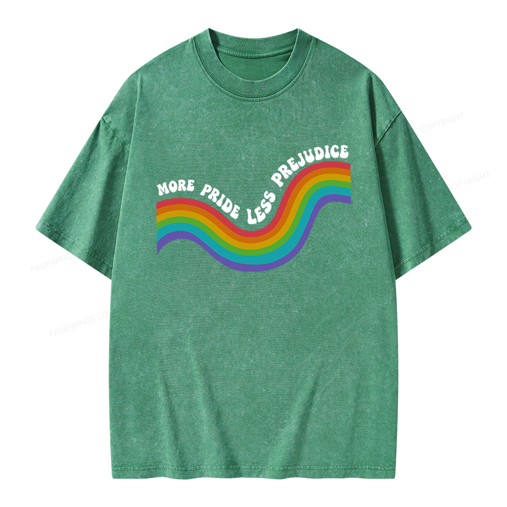 Pagewings More Pride Less Prejudice Unisex Washed T-shirt